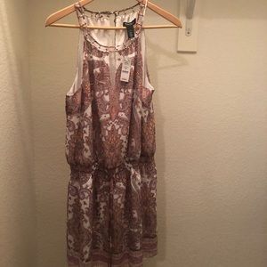 White and Black Printed Summer Dress